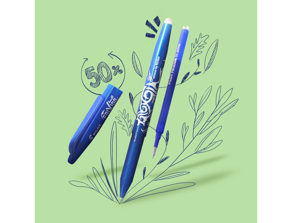 RECARGA ESFEROGRAFICA PILOT FRIXION BALL CLICKER AZUL CAIXA DE 3 UNIDADES