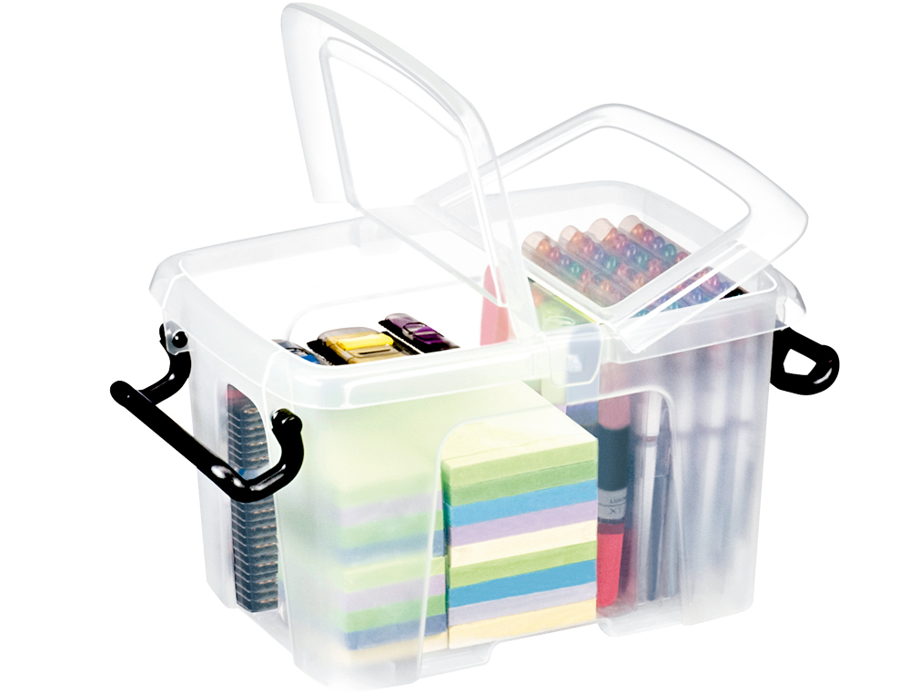 CAIXA DE ARMAZENAGEM CEP 6 LITROS TRANSPARENTE COM TAMPA 305X224X182 MM