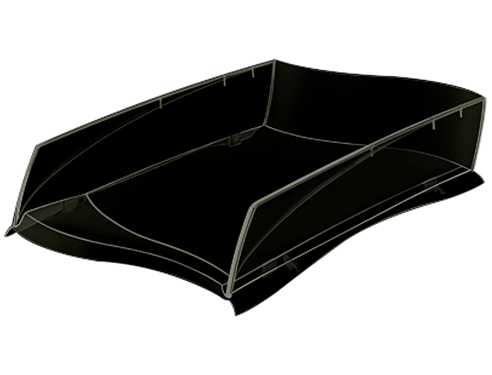 TABULEIRO DE SECRETARIA CEP ISIS PLASTICO PRETO 380X275X82 MM