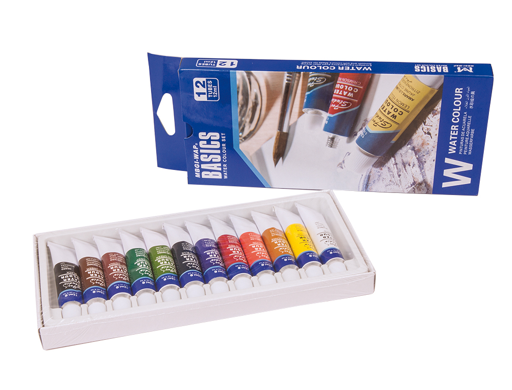PINTURA AGUARELA ARTIST CAIXA CARTAO DE 12 CORES SORTIDAS DE 12 ML