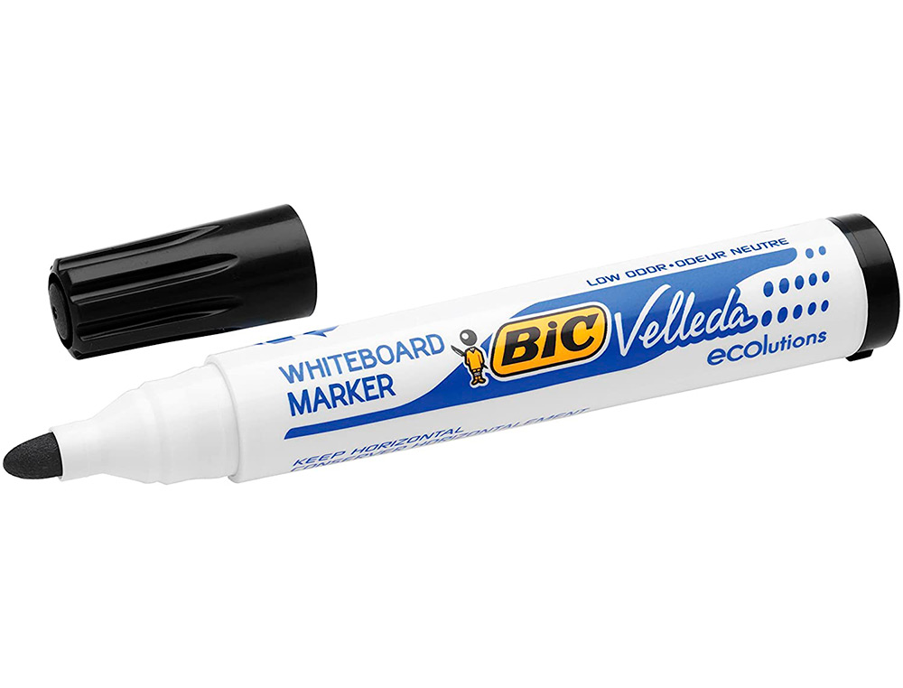 MARCADOR BIC VELLEDA PARA QUADRO BRANCO COR PRETO PONTA REDONDA 1,3 MM