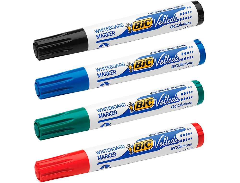 MARCADOR BIC VELLEDA PARA QUADRO BRANCO COR PRETO PONTA REDONDA 1,3 MM