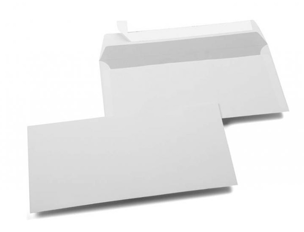 ENVELOPE LIDERPAPEL N.5 AMERICANO BRANCO 115X225 MM TIRA DE SILICONE PACK DE 25 UNIDADES