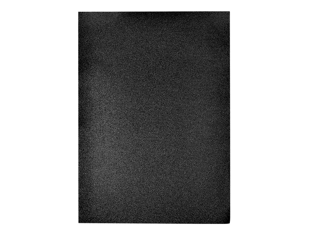 GOMA EVA COM PURPURINA BIODEGRADAVEL LIDERPAPEL 50X70CM 60 GR ESPESSURA 2 MM PRETO