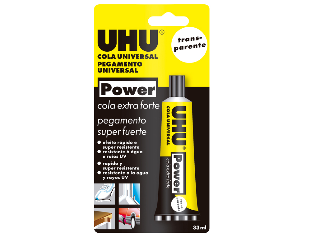 COLA POWER UHU MULTI FUNCOES TRANSPARENTE 33 ML