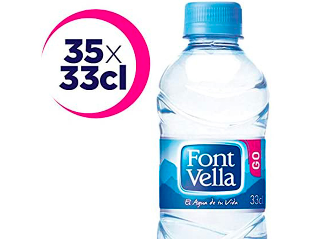 AGUA MINERAL NATURAL FONT VELLA GARRAFA DE 330ML