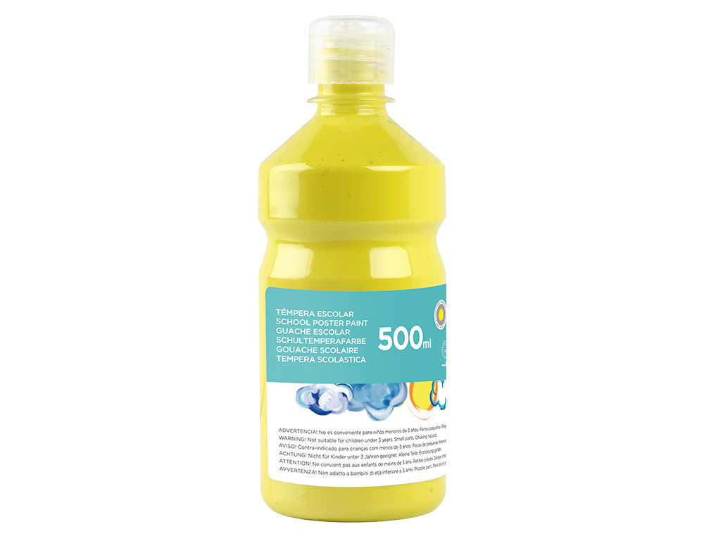 GUACHE ESCOLAR LIDERPAPEL 500 ML AMARELO LIMAO
