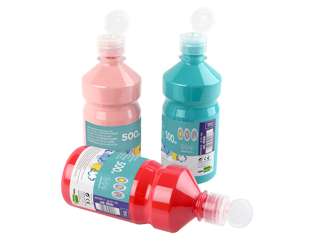 GUACHE ESCOLAR LIDERPAPEL 500 ML CARNE
