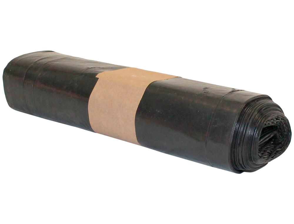 SACO DE LIXO DOMESTICO PRETO 52X55CM GALGA 70 ROLO DE 20 UNIDADES