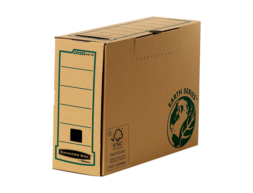 CAIXA PARA ARQUIVO MORTO FELLOWES FOLIO CARTAO RECICLADO LOMBADA 100 MM