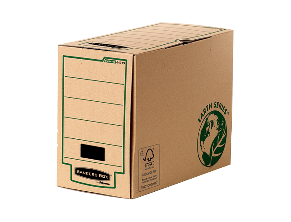 CAIXA PARA ARQUIVO MORTO FELLOWES FOLIO CARTAO RECICLADO LOMBADA 150 MM