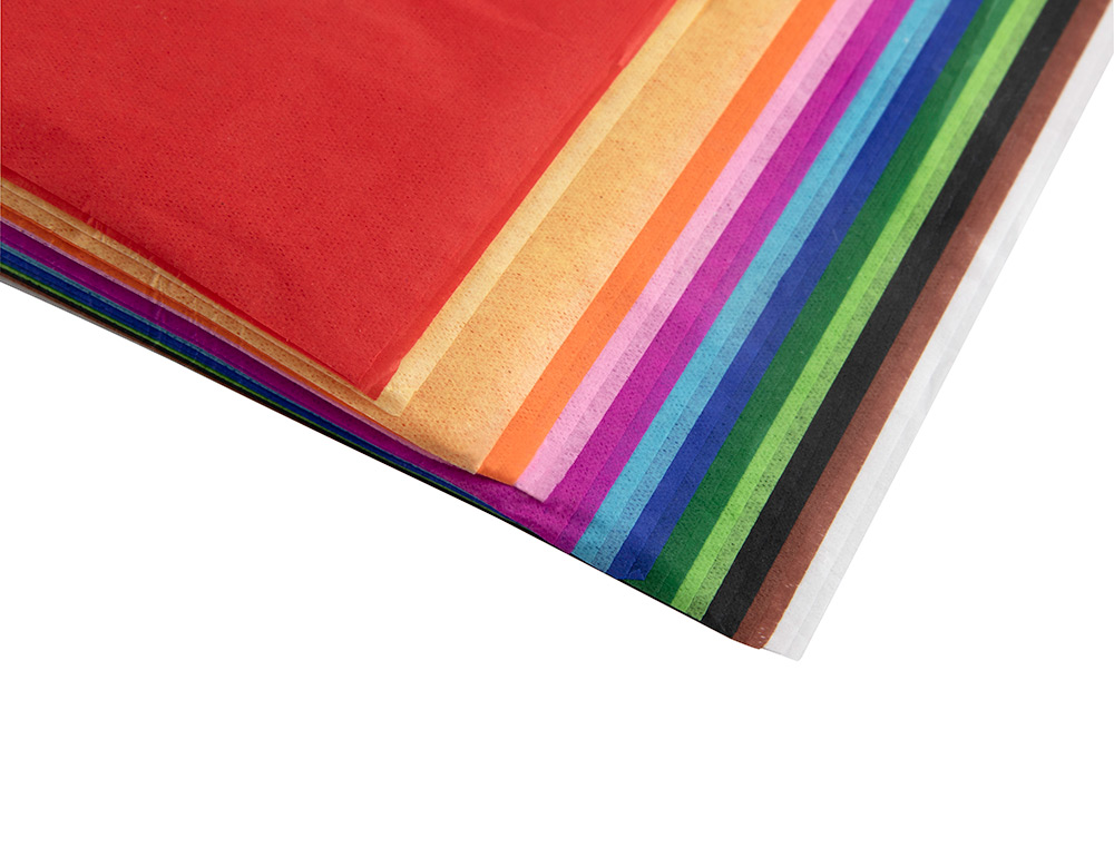 ROLO DE PAPEL SEDA LIDERPAPEL 12 CORES SORTIDOS 17GR DE 24 FOLHAS 50X75CM