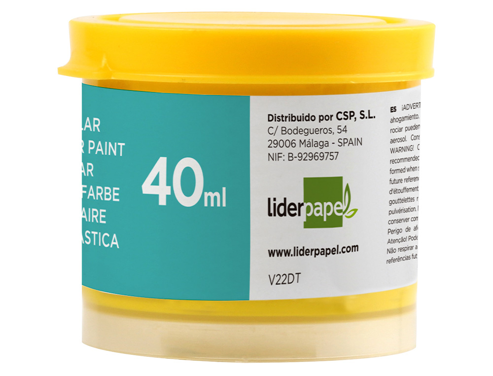GUACHE LIDERPAPEL ESCOLAR 40 ML AMARELO