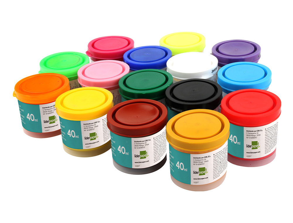 GUACHE LIDERPAPEL ESCOLAR 40 ML AMARELO