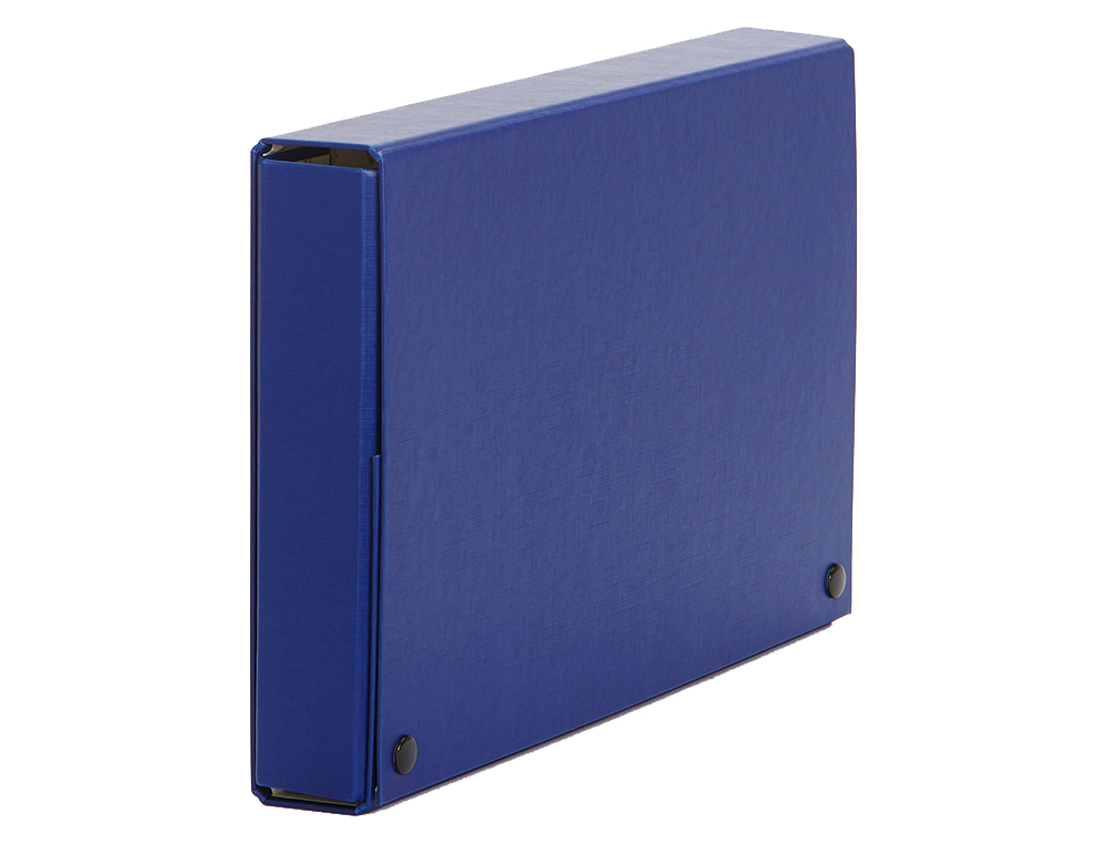 CARPETA PROYECTOS PARDO FOLIO LOMO 50 MM CARTON FORRADO AZUL CON BROCHE
