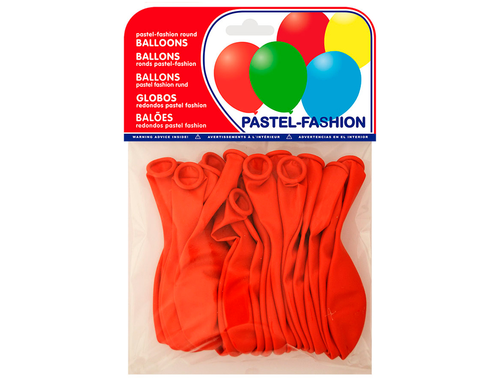 BALOES PASTEL VERMELHO BOLSA DE 20 UNIDADES
