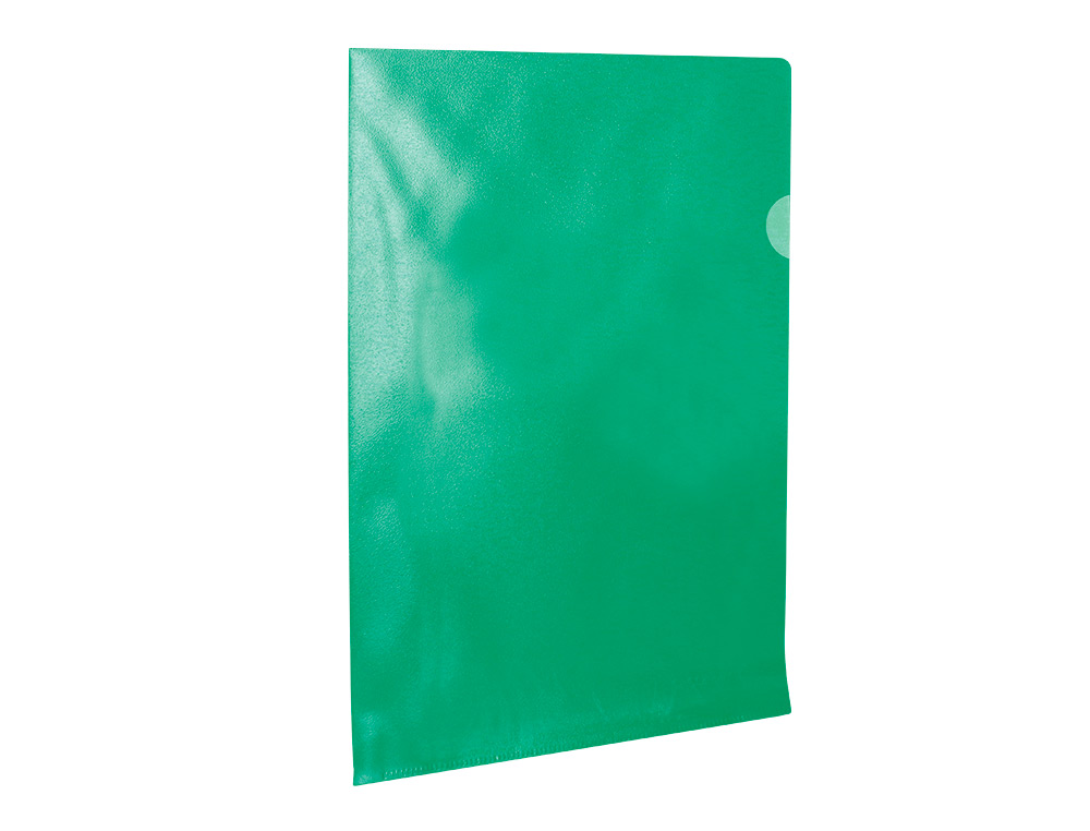BOLSA DOSSIER Q-CONNECT EM PLASTICO DIN A4 120 MICRONS VERDE CAIXA DE 100 UNIDADES