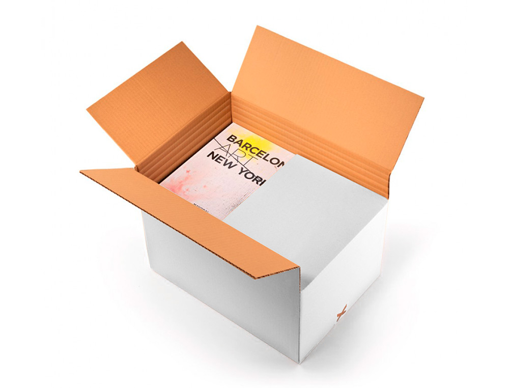 CAIXA PARA EMBALAR Q-CONNECT ANONIMA BRANCA REGULAVEL EM ALTURA DUPLO CANAL 450X280 MM