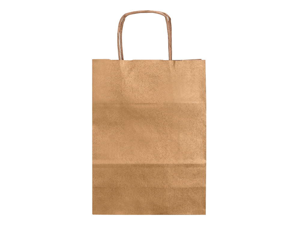 SACO DE PAPEL Q-CONNECT KRAFT NATURAL ASA RETORCIDA 270X120X360 MM