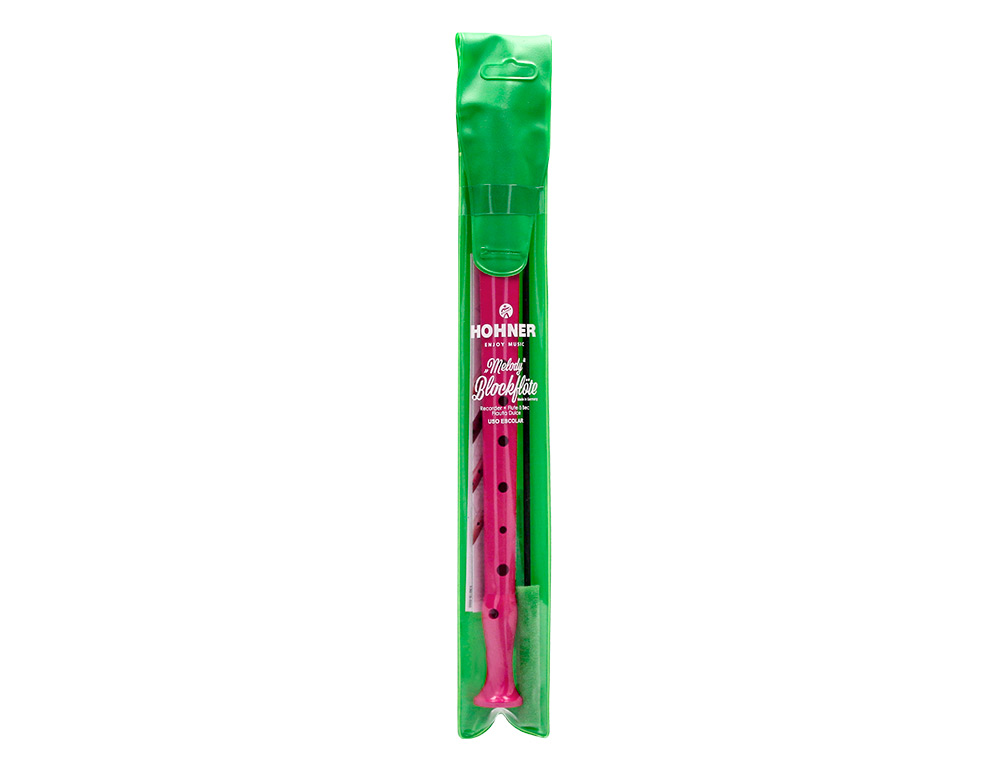 FLAUTA HOHNER 9508 COR ROSA BOLSA VERDE E TRANSPARENTE