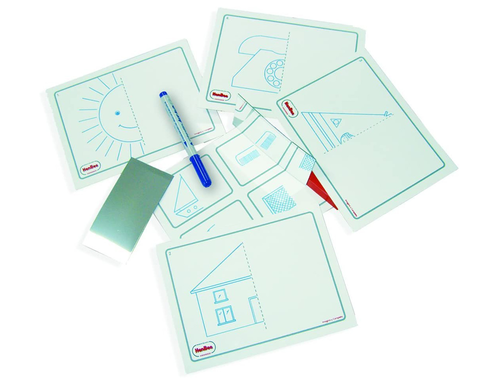 JOGO CARTOES HENBEA IMAGINA E COMPLETA PLASTICO FLEXIVEL COM ILUSTRACOES 21X15 CM