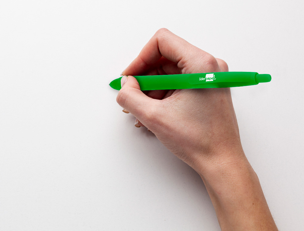 ESFEROGRAFICA LIDERPAPEL GUMMY TOUCH RETRATIL 1,0 MM TINTA VERDE