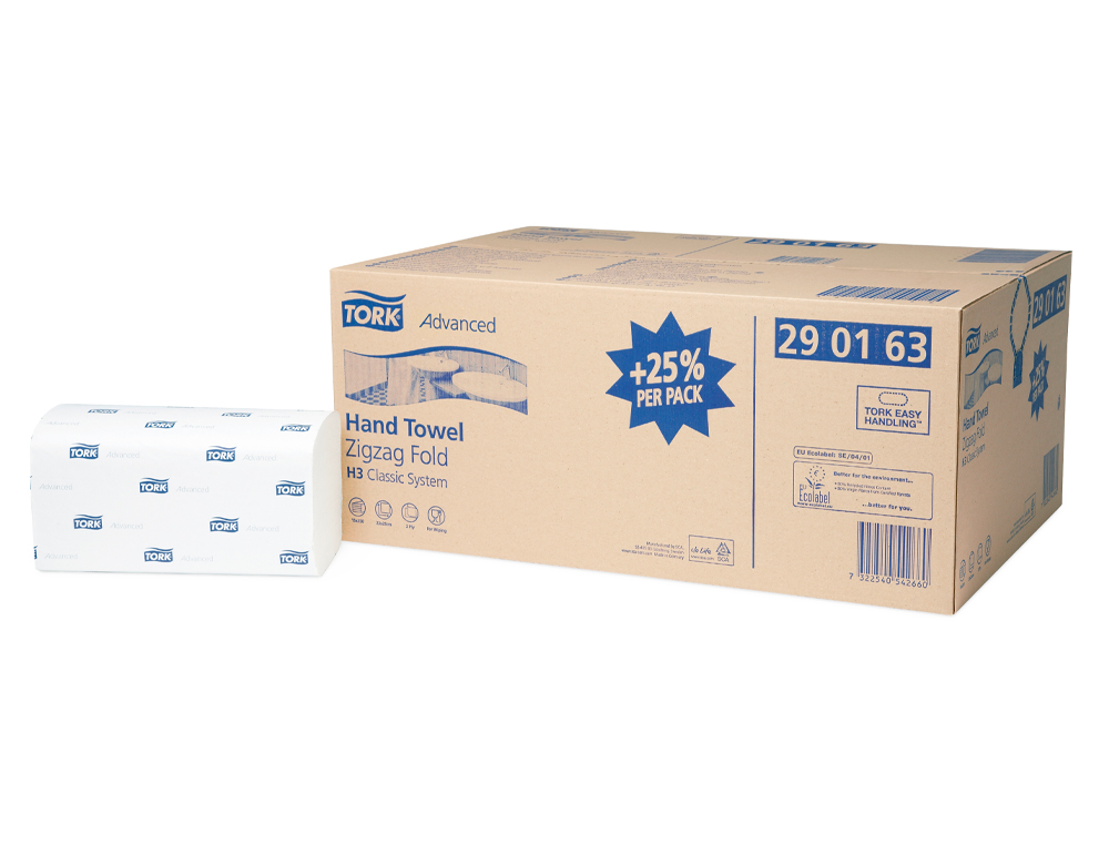 TOALHETES DE PAPEL 2 FOLHAS 13X11,5 CM PACK DE 250 UNIDADES PARA DISPENSADOR H3