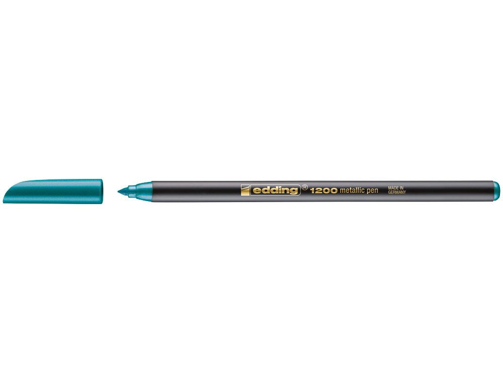 MARCADOR EDDING 1200 PONTA DE FIBRA REDONDA TRACO 1-3 MM N.74 VERDE METALIZADO