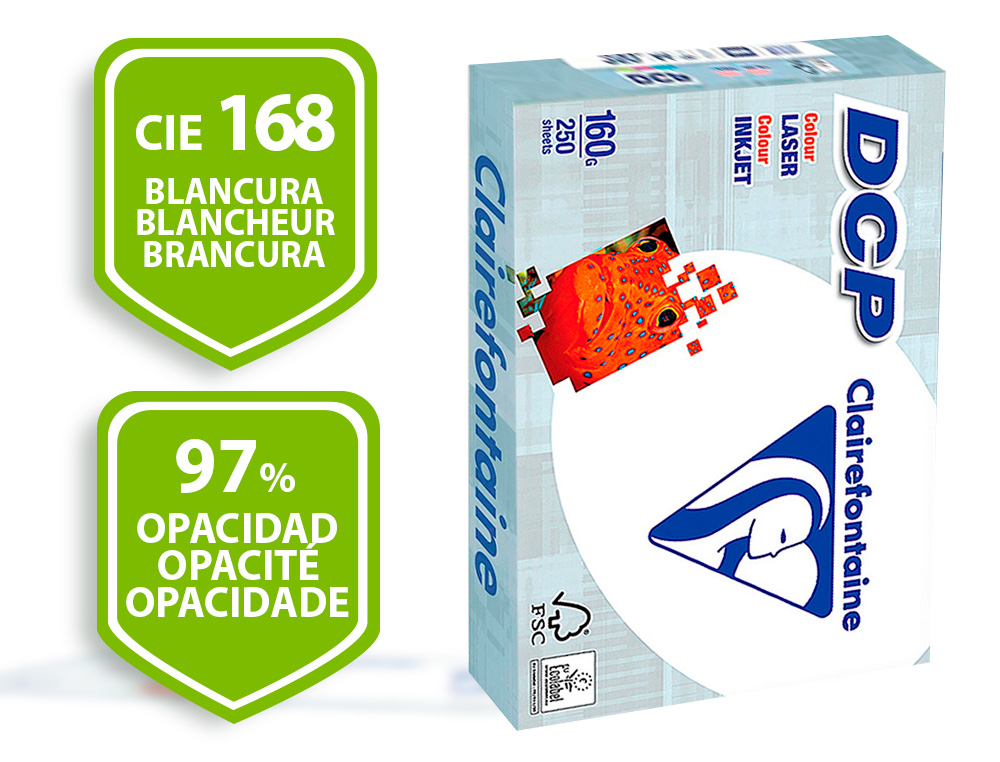 PAPEL FOTOCOPIA CLAIREFONTAINE DIN A3 160 GR EMBALAGEM DE 250 FOLHAS
