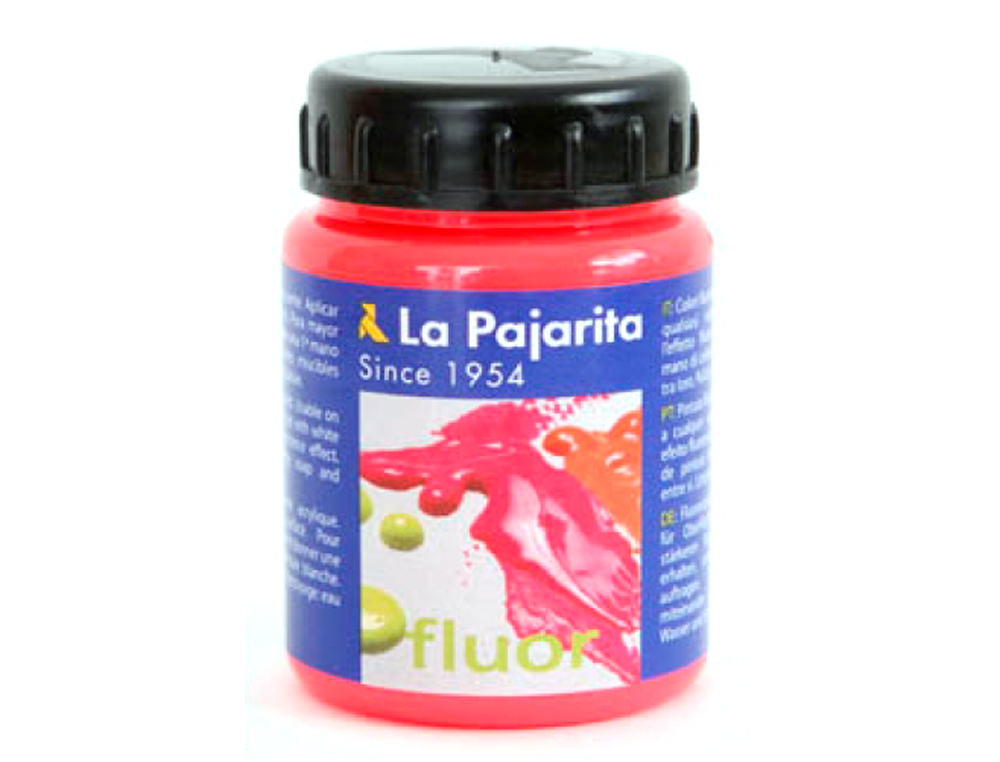 PINTURA LATEX LA PAJARITA F-03 VERMELHO AMAPOLA FLUORESCENTE 75ML