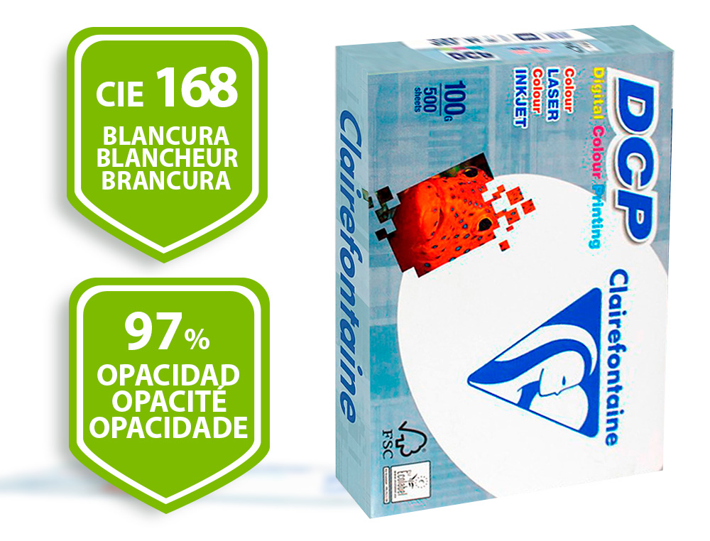 PAPEL FOTOCOPIA CLAIREFONTAINE DIN A4 100 GR EMBALAGEM DE 500 FOLHAS