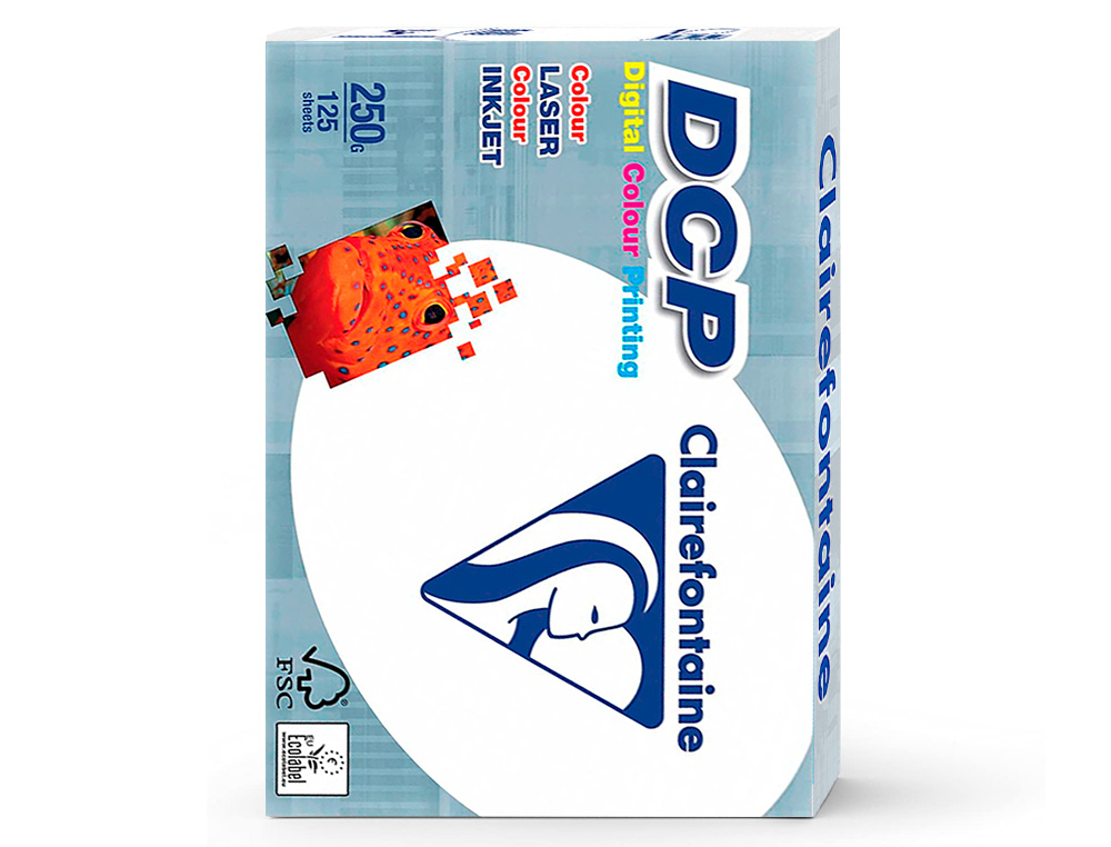 PAPEL FOTOCOPIA CLAIREFONTAINE DIN A4 250 GR EMBALAGEM DE 125 FOLHAS