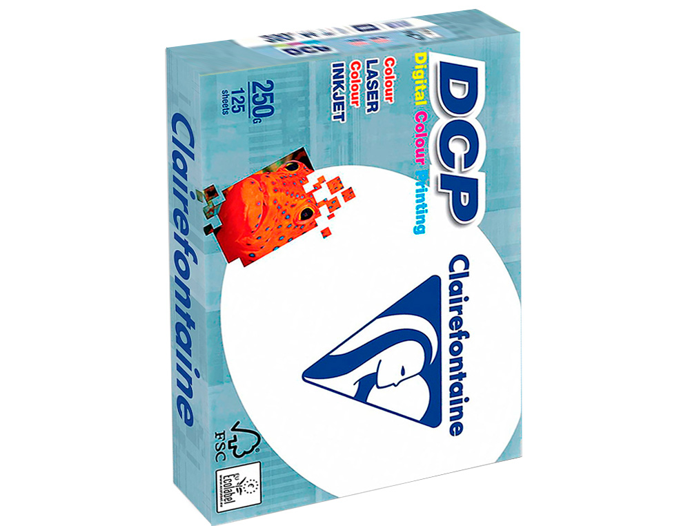 PAPEL FOTOCOPIA CLAIREFONTAINE DIN A4 250 GR EMBALAGEM DE 125 FOLHAS
