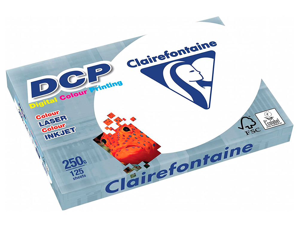 PAPEL FOTOCOPIA CLAIREFONTAINE DIN A4 250 GR EMBALAGEM DE 125 FOLHAS