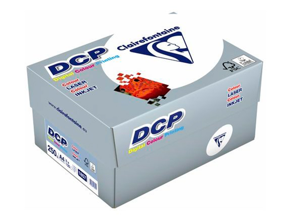 PAPEL FOTOCOPIA CLAIREFONTAINE DIN A4 250 GR EMBALAGEM DE 125 FOLHAS