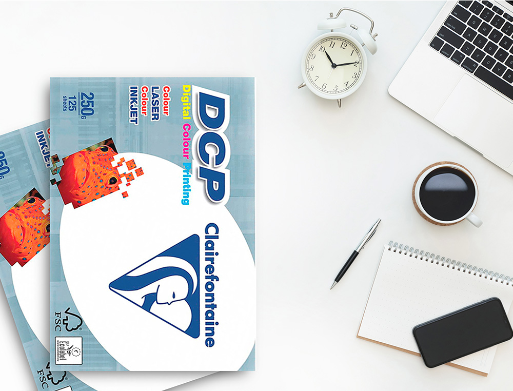 PAPEL FOTOCOPIA CLAIREFONTAINE DIN A4 250 GR EMBALAGEM DE 125 FOLHAS