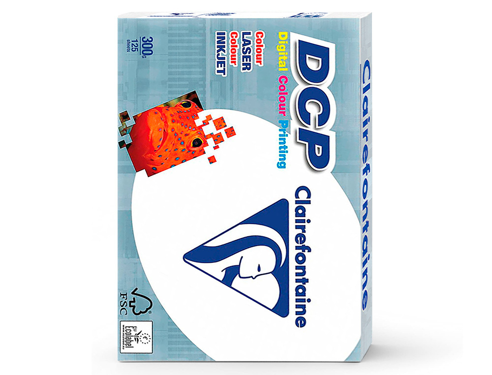 PAPEL FOTOCOPIA CLAIREFONTAINE DIN A4 300 GR EMBALAGEM DE 125 FOLHAS