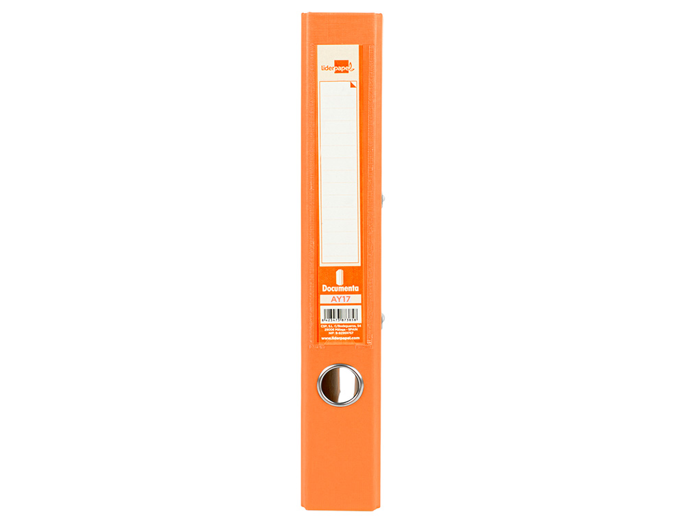PASTA DE ARQUIVO DE ALAVANCA LIDERPAPEL DOCUMENTA PVC DIN A4 LOMBADA 52 MM LARANJA