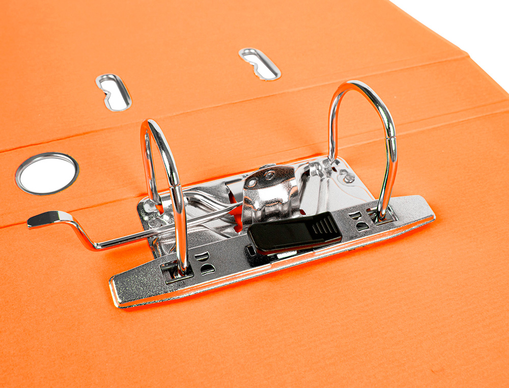 PASTA DE ARQUIVO DE ALAVANCA LIDERPAPEL DOCUMENTA PVC DIN A4 LOMBADA 52 MM LARANJA