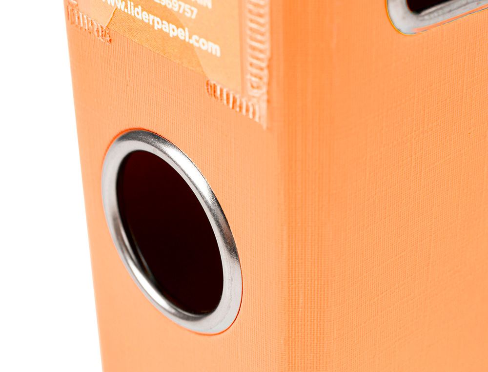 PASTA DE ARQUIVO DE ALAVANCA LIDERPAPEL DOCUMENTA PVC DIN A4 LOMBADA 52 MM LARANJA