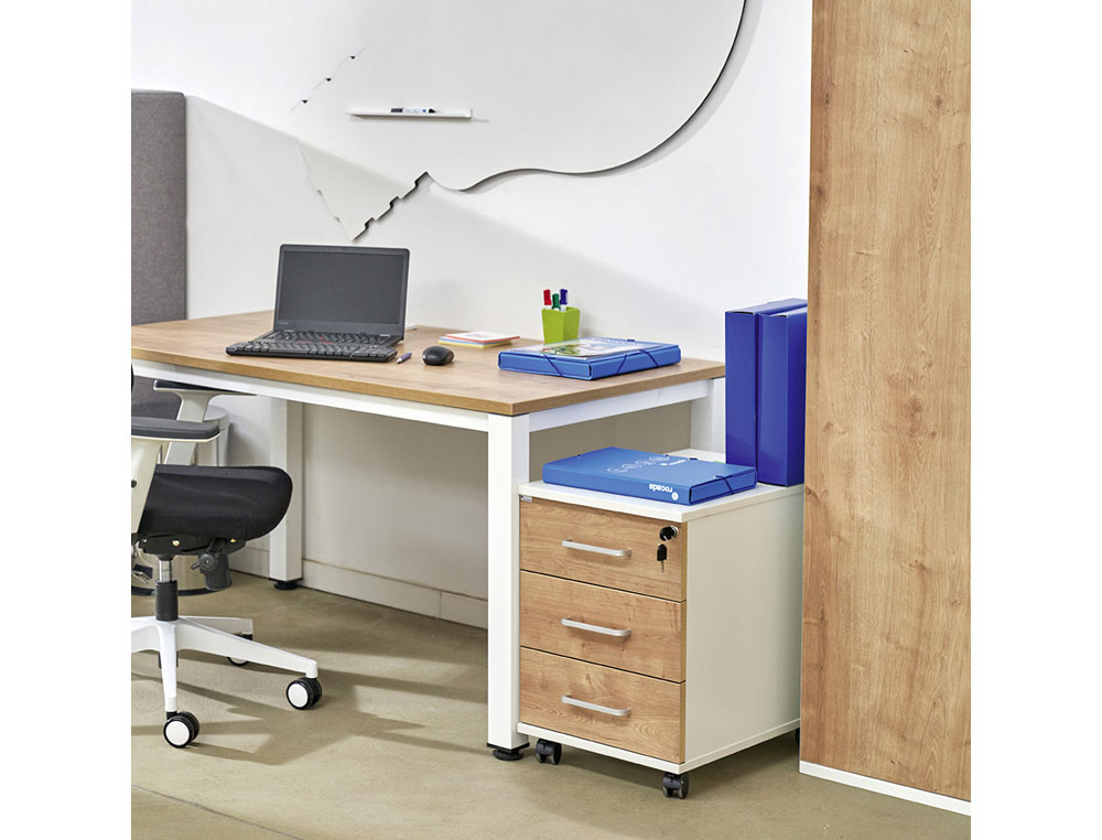 MESA DE ESCRITORIO ROCADA EXECUTIVE 200AD01 ALUMINIO /FAIA 120X60 CM