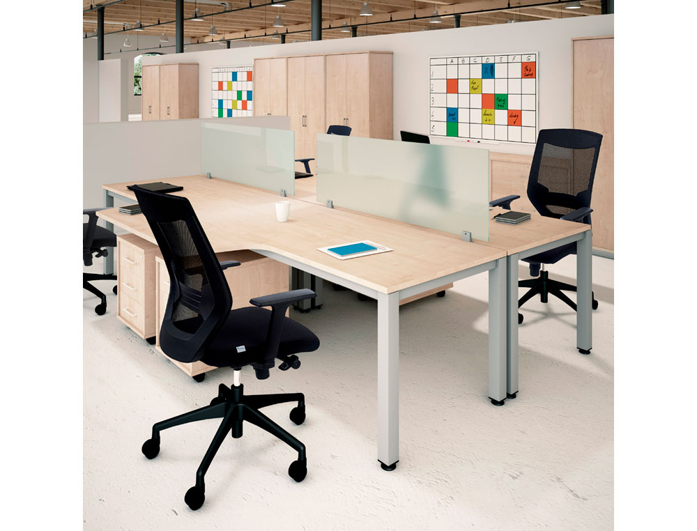 MESA DE ESCRITORIO ROCADA EXECUTIVE 200AD01 ALUMINIO /FAIA 120X60 CM