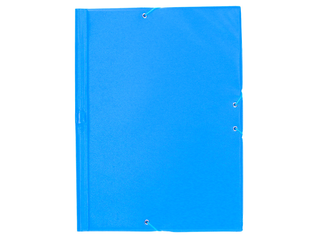 PASTA DE ELASTICOS LIDERPAPEL PLASTICO FOLIO ABA COR CELESTE