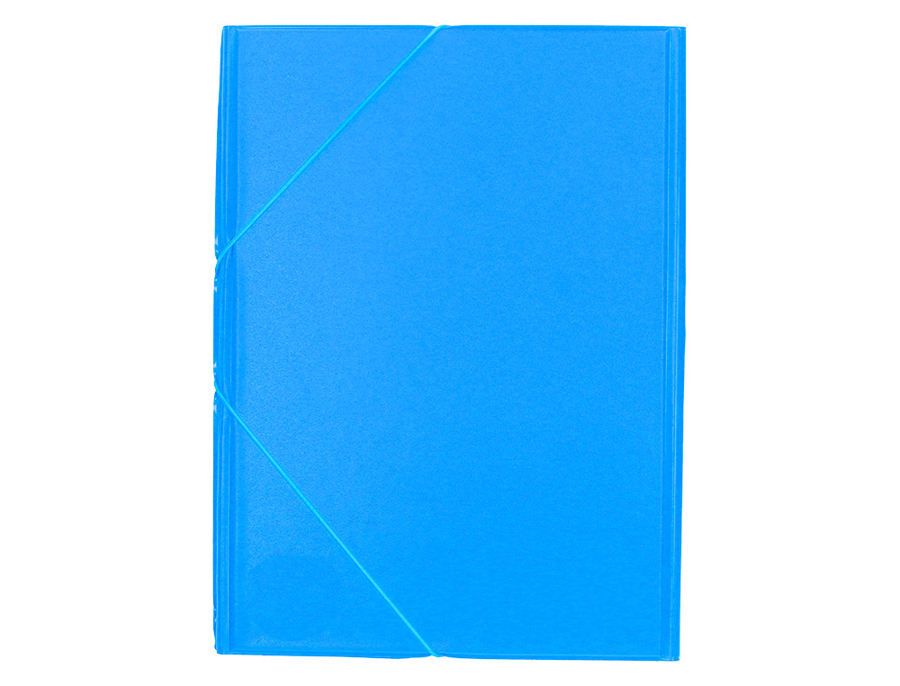 PASTA DE ELASTICOS LIDERPAPEL PLASTICO FOLIO ABA COR CELESTE