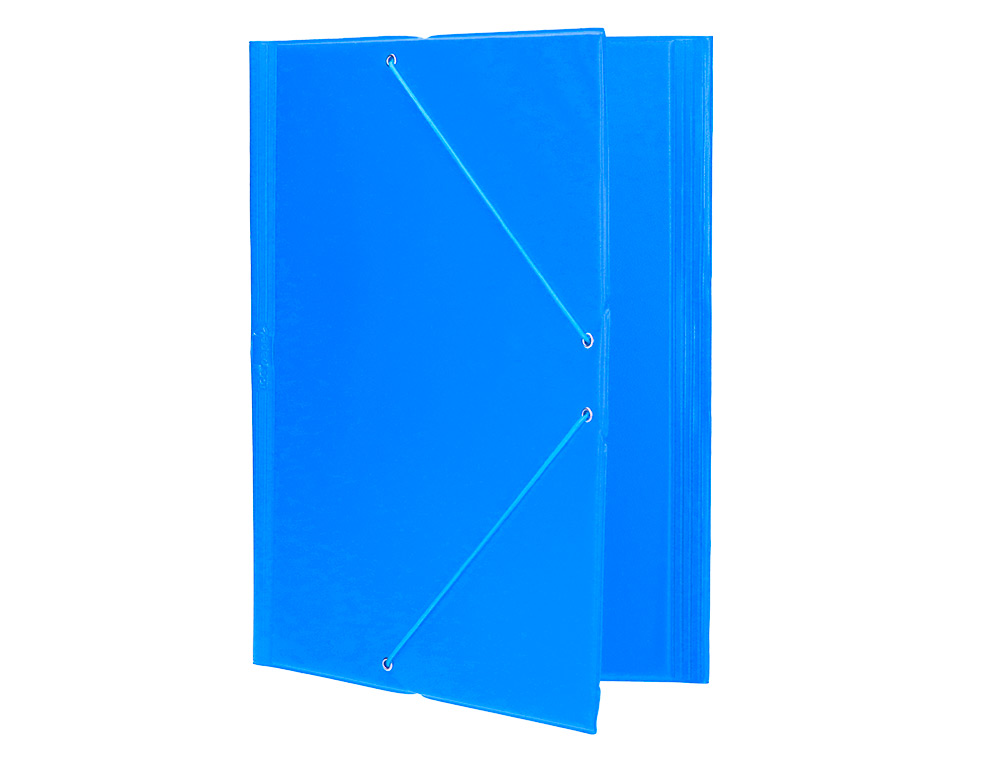 PASTA DE ELASTICOS LIDERPAPEL PLASTICO FOLIO ABA COR CELESTE