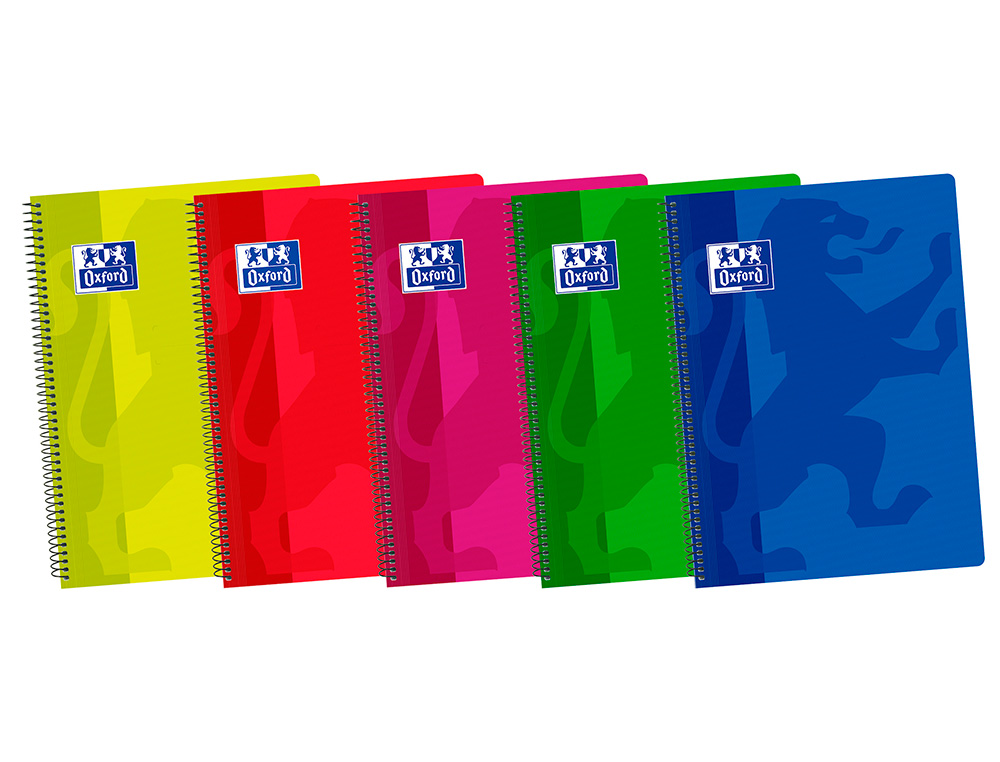 CADERNO ESPIRAL OXFORD CAPA PLASTICO OPTIK PAPER FOLIO 80 FOLHAS 90 GR QUADRICULA 4 MM