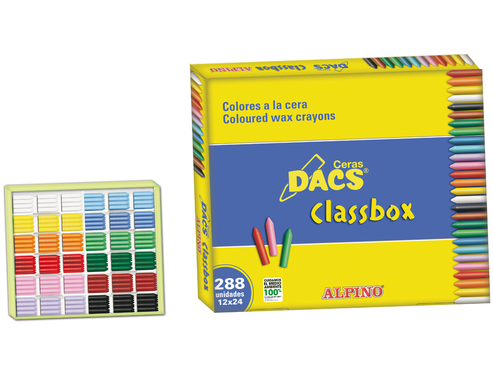 LAPIS DE CERA DACS CLASSBOX CAIXA DE 288 UNIDADES 12 CORES SORTIDAS