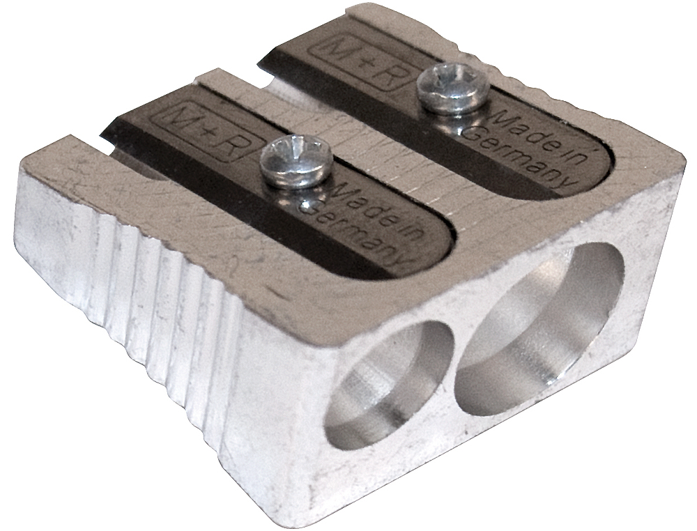 APARA LAPIS M+R 211 METALICO 2 USOS RETANGULAR FRASCO DE 30 UNIDADES
