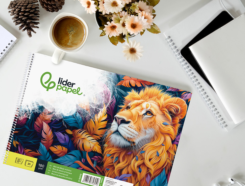 BLOCO DE DESENHO LIDERPAPEL ARTISTICO ESPIRAL 230X325MM 20 FOLHAS 180 GR SEM ESQUADRIA