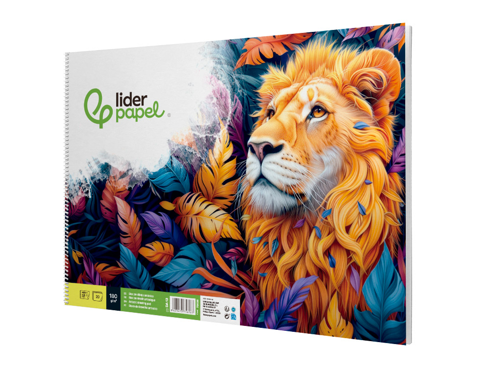 BLOCO DE DESENHO LIDERPAPEL ARTISTICO ESPIRAL 460X325MM 20 FOLHAS 180 GR SEM ESQUADRIA